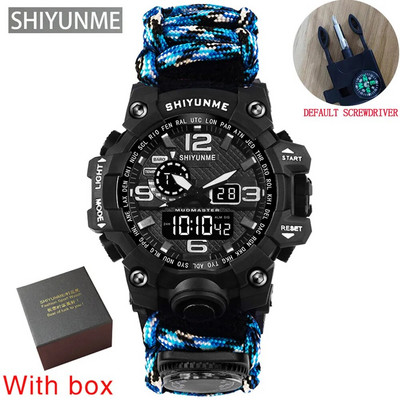SHIYUNME Στρατιωτικό Ψηφιακό Ρολόι Ανδρικά Αδιάβροχα Αθλητικά Ανδρικά Ρολόγια Πυξίδας Ηλεκτρονικό Ρολόι Χρονογράφου relogio masculino
