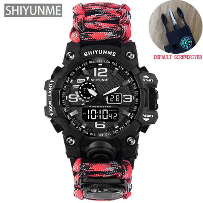 SHIYUNME Στρατιωτικό Ψηφιακό Ρολόι Ανδρικά Αδιάβροχα Αθλητικά Ανδρικά Ρολόγια Πυξίδας Ηλεκτρονικό Ρολόι Χρονογράφου relogio masculino
