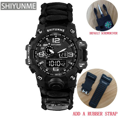 SHIYUNME Στρατιωτικό Ψηφιακό Ρολόι Ανδρικά Αδιάβροχα Αθλητικά Ανδρικά Ρολόγια Πυξίδας Ηλεκτρονικό Ρολόι Χρονογράφου relogio masculino