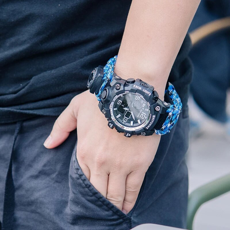 SHIYUNME Στρατιωτικό Ψηφιακό Ρολόι Ανδρικά Αδιάβροχα Αθλητικά Ανδρικά Ρολόγια Πυξίδας Ηλεκτρονικό Ρολόι Χρονογράφου relogio masculino