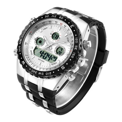 LED спортни часовници мъжки водоустойчив военен цифров кварцов часовник аларма хронометър двойни часови зони чисто нов relogios masculinos