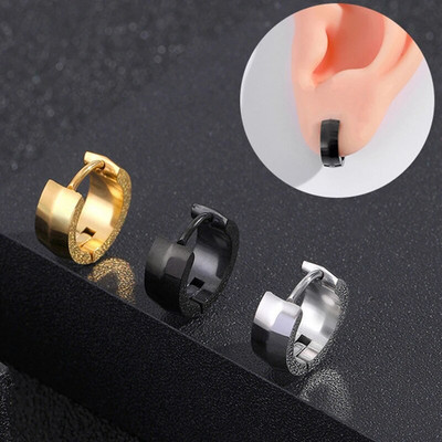 Обеци от неръждаема стомана Титаниева стомана Семпли модерни мъжки обеци Катарама за ушна кост