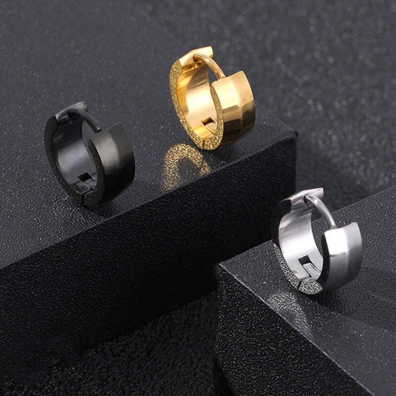 Roostevabast terasest kõrvarõngad titaanist terasest lihtsad trendikad meeste kõrvarõngad kõrva luust pannal