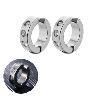 Uus moodne roostevabast terasest sinine ümmargune kõrvamansett naistele meestele peoehted kinnitusklamber kõrvarõngastele, kõrvarõngaste kingitused