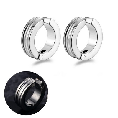 Uus moodne roostevabast terasest sinine ümmargune kõrvamansett naistele meestele peoehted kinnitusklamber kõrvarõngastele, kõrvarõngaste kingitused