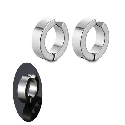 Uus moodne roostevabast terasest sinine ümmargune kõrvamansett naistele meestele peoehted kinnitusklamber kõrvarõngastele, kõrvarõngaste kingitused