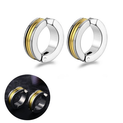 Uus moodne roostevabast terasest sinine ümmargune kõrvamansett naistele meestele peoehted kinnitusklamber kõrvarõngastele, kõrvarõngaste kingitused