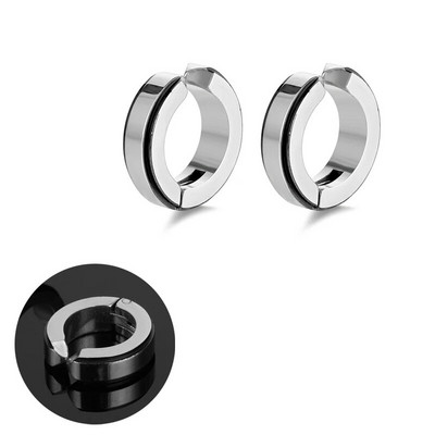 Uus moodne roostevabast terasest sinine ümmargune kõrvamansett naistele meestele peoehted kinnitusklamber kõrvarõngastele, kõrvarõngaste kingitused