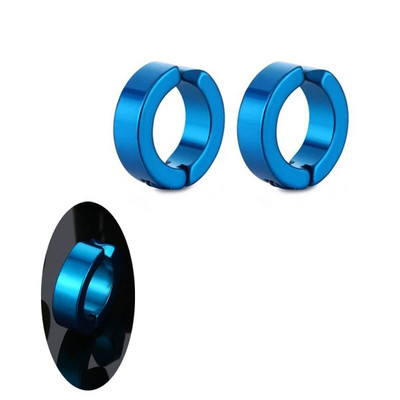 Uus moodne roostevabast terasest sinine ümmargune kõrvamansett naistele meestele peoehted kinnitusklamber kõrvarõngastele, kõrvarõngaste kingitused