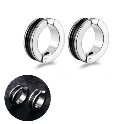 Uus moodne roostevabast terasest sinine ümmargune kõrvamansett naistele meestele peoehted kinnitusklamber kõrvarõngastele, kõrvarõngaste kingitused