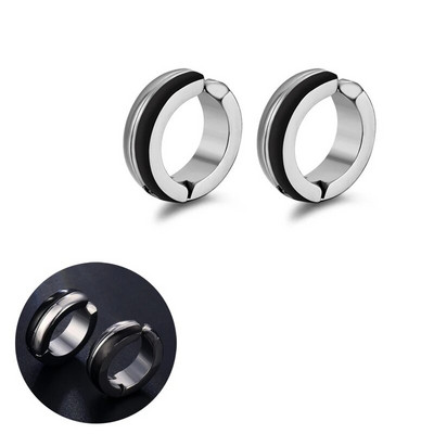 Uus moodne roostevabast terasest sinine ümmargune kõrvamansett naistele meestele peoehted kinnitusklamber kõrvarõngastele, kõrvarõngaste kingitused