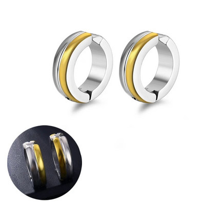 Uus moodne roostevabast terasest sinine ümmargune kõrvamansett naistele meestele peoehted kinnitusklamber kõrvarõngastele, kõrvarõngaste kingitused