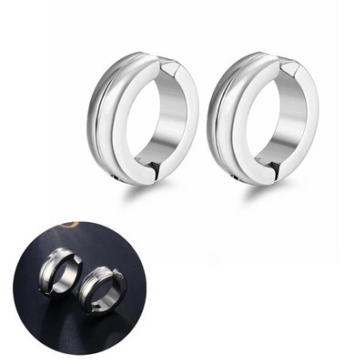 Uus moodne roostevabast terasest sinine ümmargune kõrvamansett naistele meestele peoehted kinnitusklamber kõrvarõngastele, kõrvarõngaste kingitused