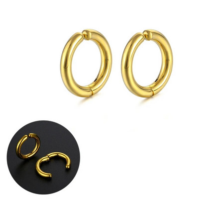 Uus moodne roostevabast terasest sinine ümmargune kõrvamansett naistele meestele peoehted kinnitusklamber kõrvarõngastele, kõrvarõngaste kingitused