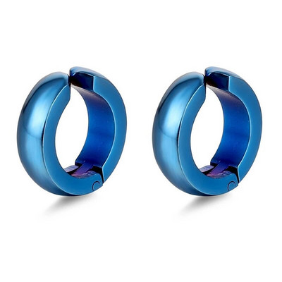 Uus moodne roostevabast terasest sinine ümmargune kõrvamansett naistele meestele peoehted kinnitusklamber kõrvarõngastele, kõrvarõngaste kingitused