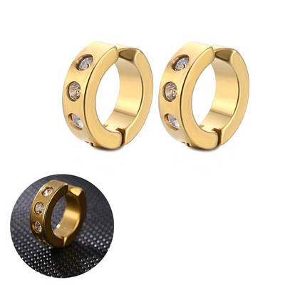 Uus moodne roostevabast terasest sinine ümmargune kõrvamansett naistele meestele peoehted kinnitusklamber kõrvarõngastele, kõrvarõngaste kingitused