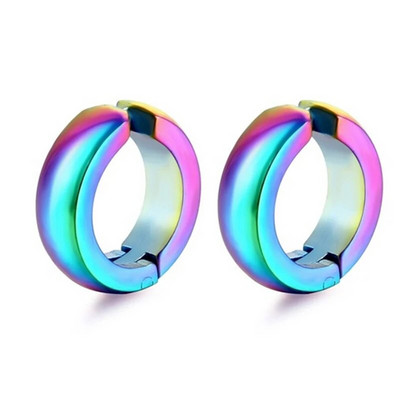 Uus moodne roostevabast terasest sinine ümmargune kõrvamansett naistele meestele peoehted kinnitusklamber kõrvarõngastele, kõrvarõngaste kingitused