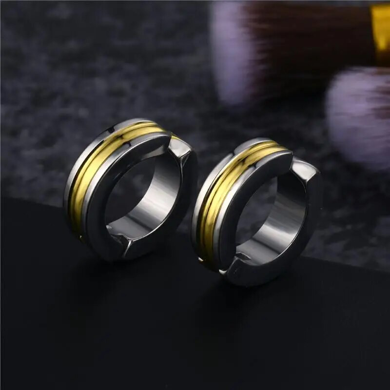 Uus moodne roostevabast terasest sinine ümmargune kõrvamansett naistele meestele peoehted kinnitusklamber kõrvarõngastele, kõrvarõngaste kingitused