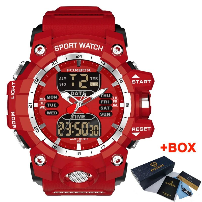 LIGE meeste käekell, digitaalne sõjaväeline vabaaja sportlik veekindel käekell, elektroonilised meeste käekellad, digitaalsed kahe ekraaniga kvartskellad