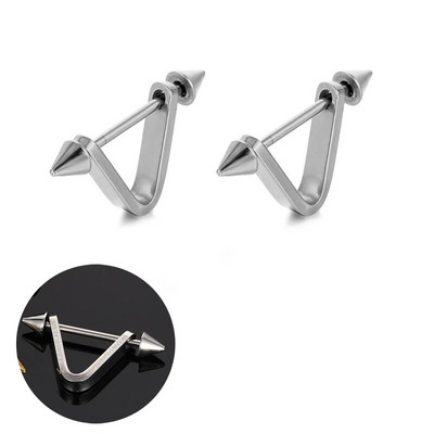 Σκουλαρίκια Punk Pierced από ανοξείδωτο ατσάλι για άνδρες Γυναικεία Gothic Arrow Piercing σκουλαρίκι διάτρησης κοσμήματα Δήλωση αξεσουάρ