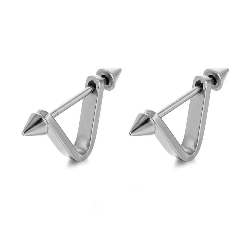 Σκουλαρίκια Punk Pierced από ανοξείδωτο ατσάλι για άνδρες Γυναικεία Gothic Arrow Piercing σκουλαρίκι διάτρησης κοσμήματα Δήλωση αξεσουάρ