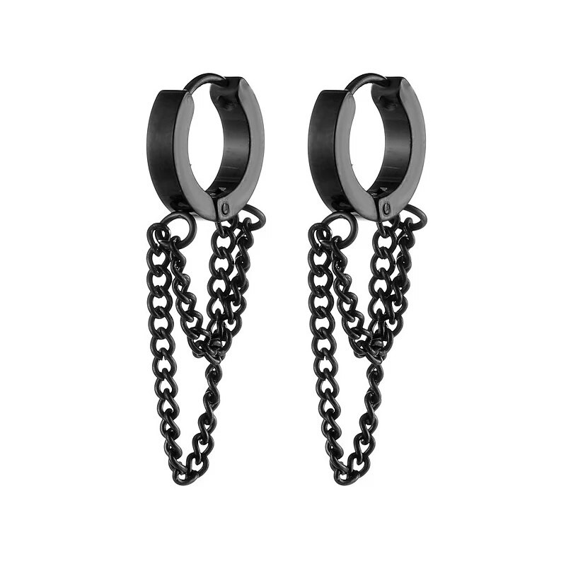 Hoop roostevabast terasest kõrvarõngad kahekihilised kõhrest kõrvarõngad meestele naistele mood Hip-hop kõrvaaugud ehted
