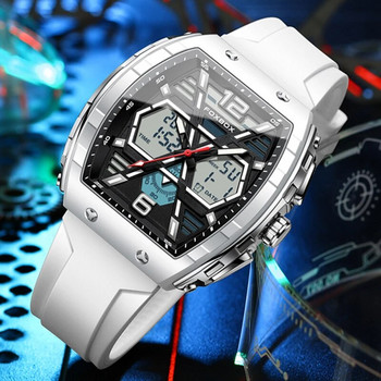 FOXBOX Мъжки часовник Военни спортни плувни големи часовници Мода 50M Водоустойчив електронен ръчен часовник Relogios Masculino
