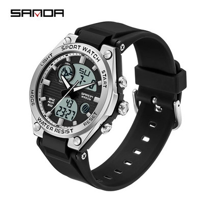 SANDA kaubamärgiga käekellad meestele, naistele, õpilastele, veekindlale jooksusekundikalendrile helendav elektrooniline kell Spordi välikellale