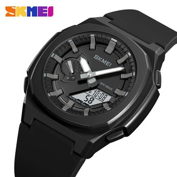 SKMEI Спортни часовници мъжки двоен дисплей аналогов цифров LED електронен кварцов ръчен часовник мъжки многофункционален водоустойчив часовник