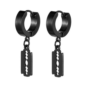 Design Blade Pin Hoop Earrings Jewelry Gifts For Women Men Party Accessories Неръждаема стомана Punk Vintage Girls Piercing Earring