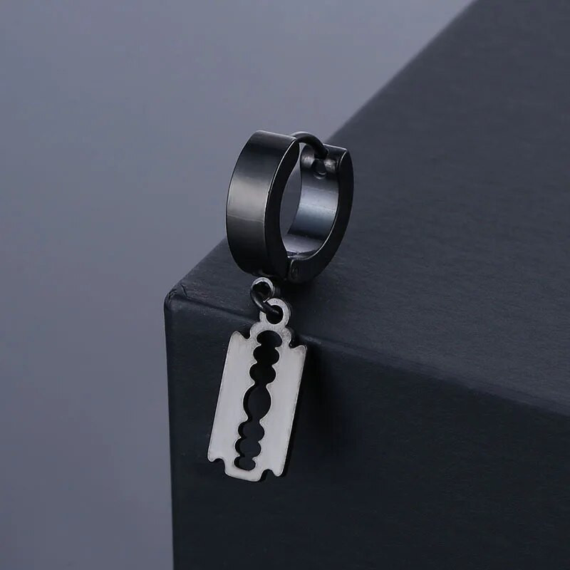 Dizainas Blade Pin Hoop Auskarai Papuošalai Dovanos Moterims Vyrams Vakarėlių Aksesuarai Nerūdijančio plieno pankų vintažiniai mergaičių auskarai Auskarai