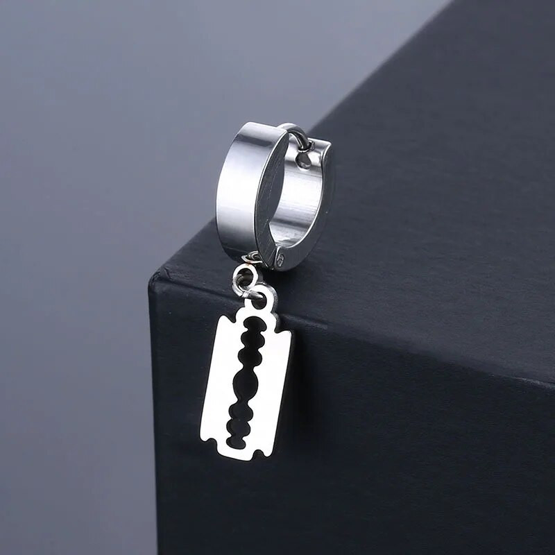 Dizainas Blade Pin Hoop Auskarai Papuošalai Dovanos Moterims Vyrams Vakarėlių Aksesuarai Nerūdijančio plieno pankų vintažiniai mergaičių auskarai Auskarai