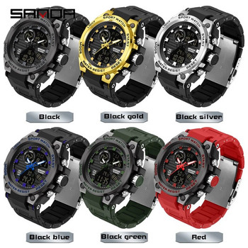 SANDA New G Style Мъжки цифров часовник Военни спортни часовници Водоустойчив електронен ръчен часовник Мъжки часовник Relogio Masculino