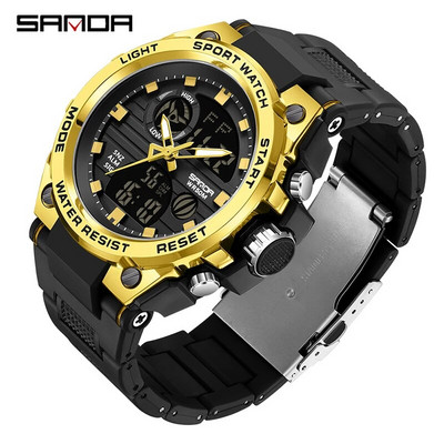 SANDA New G Style vyriškas skaitmeninis laikrodis karinis sportinis laikrodis vandeniui atsparus elektroninis rankinis laikrodis vyriškas laikrodis Relogio Masculino