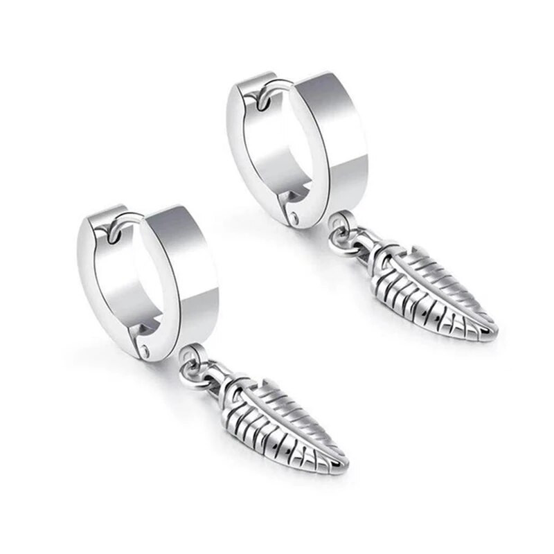 Madingi žiediniai auskarai Papuošalai Dovanos moterims Vyrams Vakarėlių aksesuarai Pankų nerūdijančio plieno auskarai Auskarai