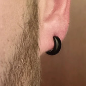 Klassikalised ümmargused kõrvarõngad meestele naistele roostevabast terasest ümmargused kõrvarõngad meeste naiste ehted 1 paar