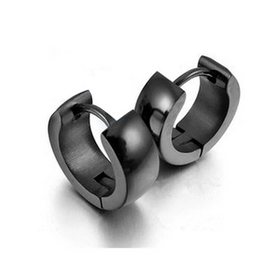 Klassikalised ümmargused kõrvarõngad meestele naistele roostevabast terasest ümmargused kõrvarõngad meeste naiste ehted 1 paar