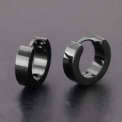 Klassikalised ümmargused kõrvarõngad meestele naistele roostevabast terasest ümmargused kõrvarõngad meeste naiste ehted 1 paar