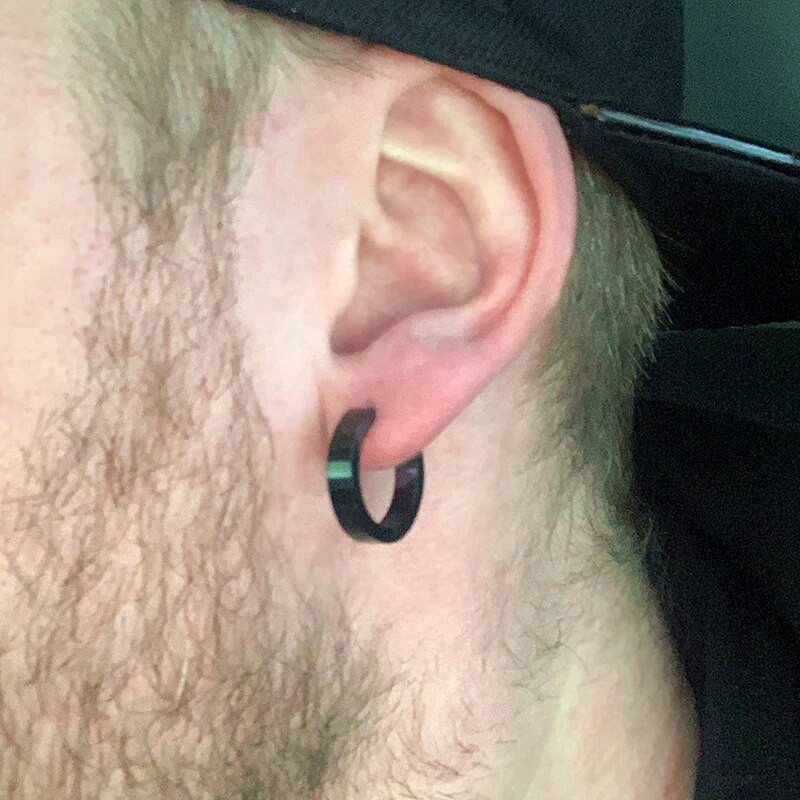 Klassikalised ümmargused kõrvarõngad meestele naistele roostevabast terasest ümmargused kõrvarõngad meeste naiste ehted 1 paar