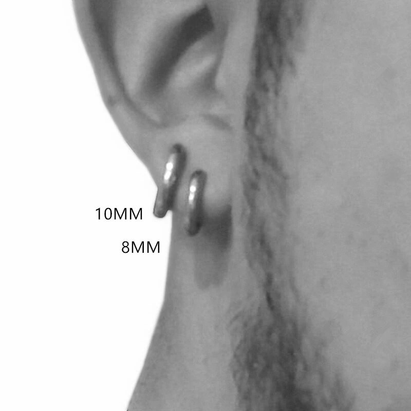 Κλασικά Σκουλαρίκια Στρογγυλά Κρίκοι Για Ανδρικά Διαμ.