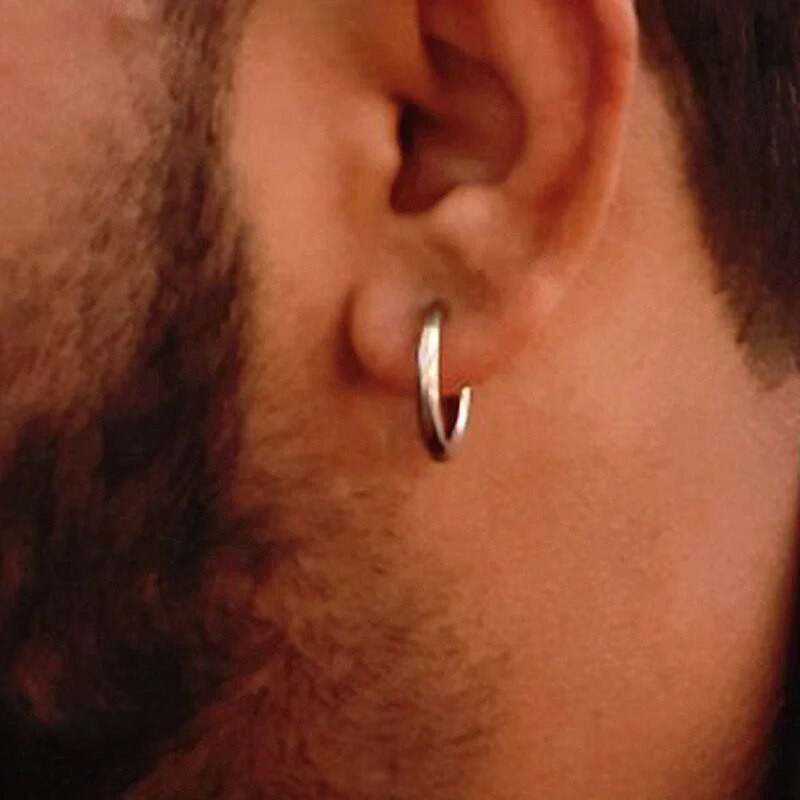 Κλασικά Σκουλαρίκια Στρογγυλά Κρίκοι Για Ανδρικά Διαμ.