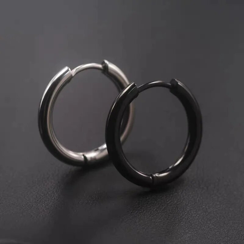 Κλασικά Σκουλαρίκια Στρογγυλά Κρίκοι Για Ανδρικά Διαμ.