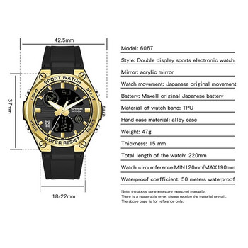 SANDA Brand Digital Watch Women Sport Chronograph Calendar Lady Quartz Wristwatch 50m αδιάβροχο γυναικείο κορίτσι ηλεκτρονικό ρολόι