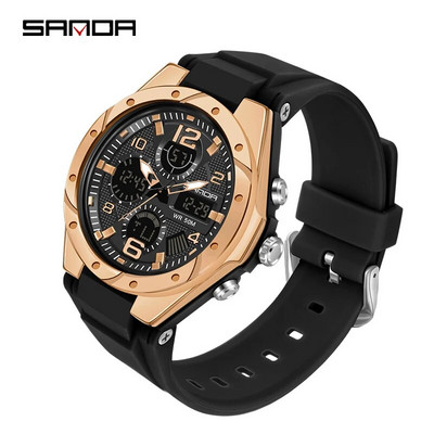 SANDA brändi digitaalne käekell naiste spordikronograaf-kalender Daami kvartskäekell 50 m veekindel naiste elektrooniline kell