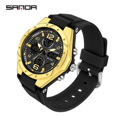 SANDA brändi digitaalne käekell naiste spordikronograaf-kalender Daami kvartskäekell 50 m veekindel naiste elektrooniline kell