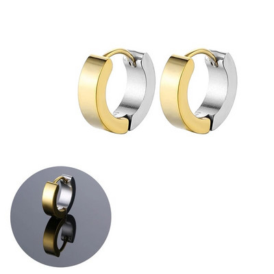 Punk moterų vyrų auskarų vėrimas su sagtimi kaulinis auskaras nerūdijančio plieno auskarai