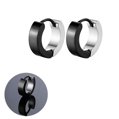 Punk moterų vyrų auskarų vėrimas su sagtimi kaulinis auskaras nerūdijančio plieno auskarai