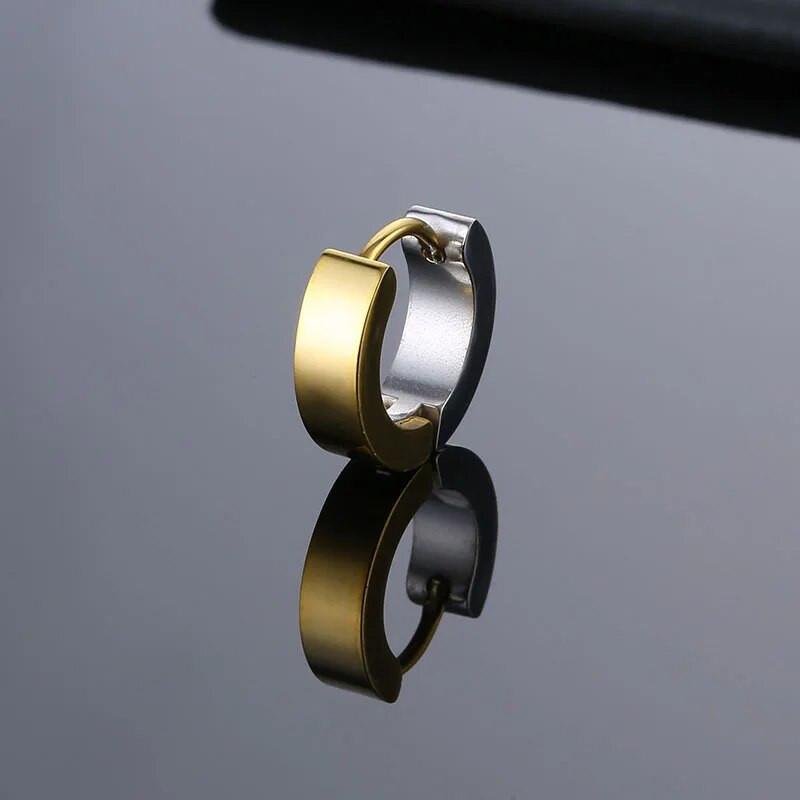 Punk moterų vyrų auskarų vėrimas su sagtimi kaulinis auskaras nerūdijančio plieno auskarai