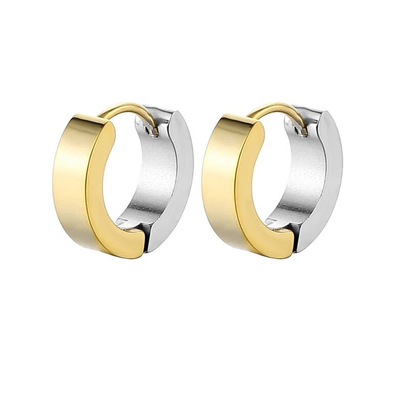 Punk moterų vyrų auskarų vėrimas su sagtimi kaulinis auskaras nerūdijančio plieno auskarai