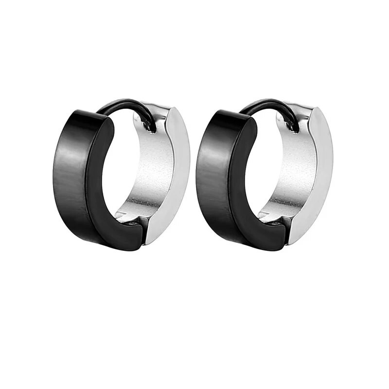 Punk moterų vyrų auskarų vėrimas su sagtimi kaulinis auskaras nerūdijančio plieno auskarai